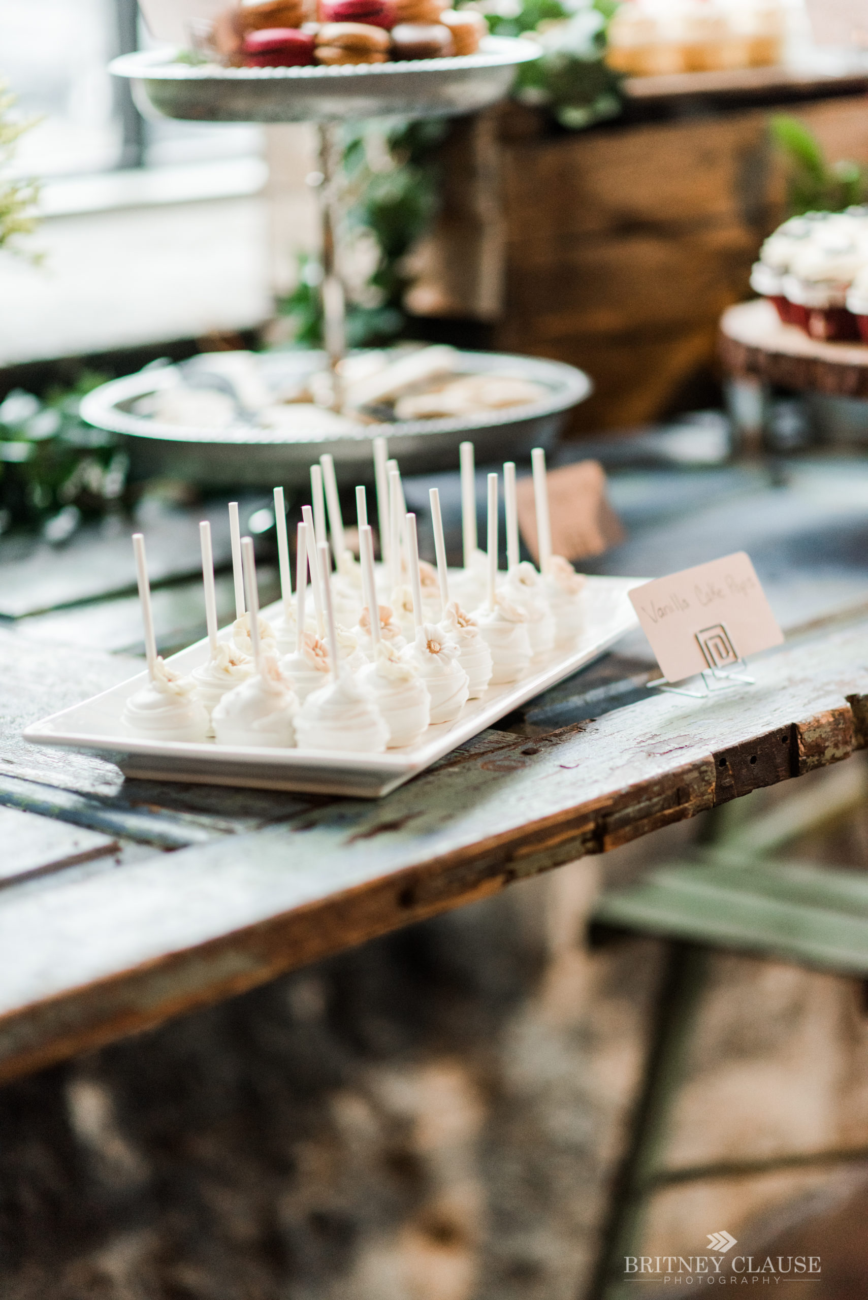 the big fake wedding Baltimore show dessert table