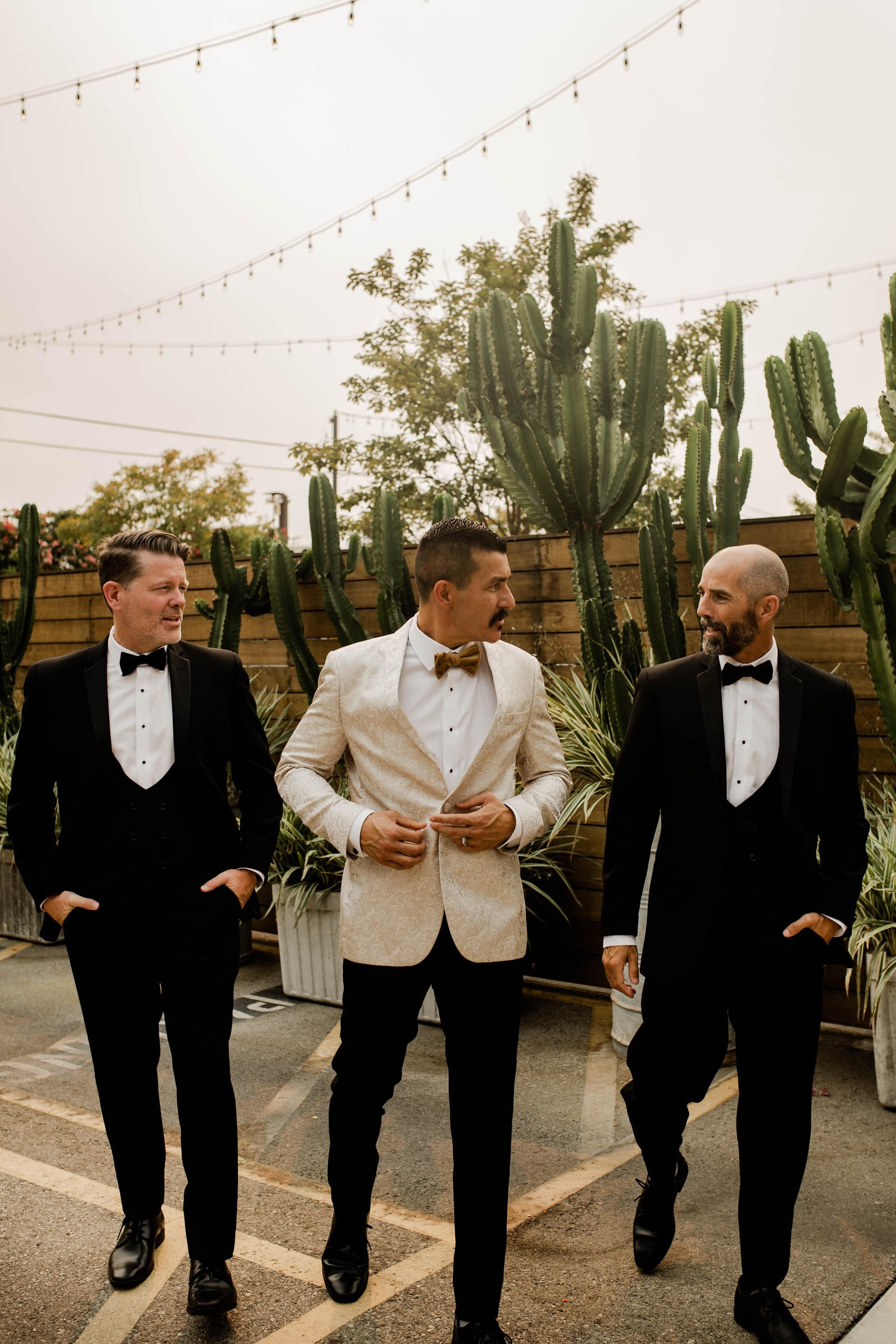 the big fake wedding Los Angeles show groom best man groomsman